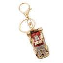 Racing Car Keychain Zinc Alloy Keyfob Ring Hanging Charm Bag Car Pendant Key Chain Red