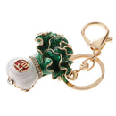 Chinese Cabbage Car Handbag Keychain Keyring Wealth Fortune Purse Bag Key Ring Chain Pendant