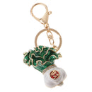 Chinese Cabbage Car Handbag Keychain Keyring Wealth Fortune Purse Bag Key Ring Chain Pendant