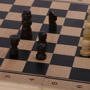 23.8x23.8cm 3 in 1 Fold Chess Set Board Game Checkers Backgammon Draughts S