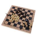 23.8x23.8cm 3 in 1 Fold Chess Set Board Game Checkers Backgammon Draughts S
