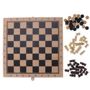 23.8x23.8cm 3 in 1 Fold Chess Set Board Game Checkers Backgammon Draughts S