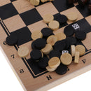 23.8x23.8cm 3 in 1 Fold Chess Set Board Game Checkers Backgammon Draughts S