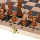 29 x 29cm 3 in 1 Fold Chess Set Board Game Checkers Backgammon Draughts M