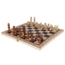 29 x 29cm 3 in 1 Fold Chess Set Board Game Checkers Backgammon Draughts M