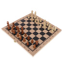 29 x 29cm 3 in 1 Fold Chess Set Board Game Checkers Backgammon Draughts M