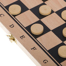 29 x 29cm 3 in 1 Fold Chess Set Board Game Checkers Backgammon Draughts M