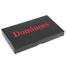 Double Six Domino Set of 28 Pcs Board Kid Travel Game Toy Black Dot Beige