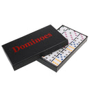 QUALITY DOMINOES CLASSIC DOMINO SET of 28 Brass Pin Gifts Colorful Dot White