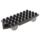 Kids Interlocking Bricks Building Blocks Set Fun Toy Accessories Black Trailer