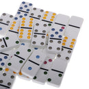 QUALITY DOMINOES CLASSIC DOMINO SET w/ Tin Box Brass Pin Gifts Color Dot