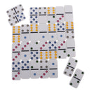QUALITY DOMINOES CLASSIC DOMINO SET w/ Tin Box Brass Pin Gifts Color Dot
