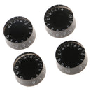 4 Pieces of Black Speed Volume Tone Control Knobs for LP Les Paul Electric Gutar