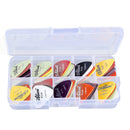 40pcs Plastic Guitar Picks Plectrums w/ Various 6 Thickness + Pick Box
