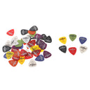 40pcs Plastic Guitar Picks Plectrums w/ Various 6 Thickness + Pick Box