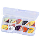 30pcs Plastic Guitar Picks Plectrums w/ Various 6 Thickness + Pick Box