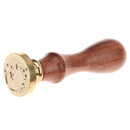 Retro Sealing Wax Stamp Wax Seal Wood Handle Metal Head for Art Crafts Decor