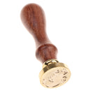 Retro Sealing Wax Stamp Wax Seal Wood Handle Metal Head for Art Crafts Decor