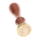 Retro Sealing Wax Stamp Wax Seal Wood Handle Metal Head for Art Crafts Decor