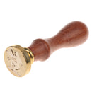 Retro Sealing Wax Stamp Wax Seal Wood Handle Metal Head for Art Crafts Cards