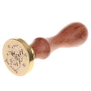 Initial Sealing Wax Stamp Wax Seal Wood Handle Metal Head DIY Arts Crafts
