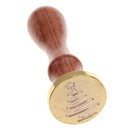 Initial Sealing Wax Seal Stamp Xmas Design for Festival Cards Decoration Post Envelope
