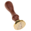 Initial Sealing Wax Seal Stamp Coin Xmas Decorative Tree Design for Card Post Envelope