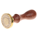 Initial Sealing Wax Stamp Wax Seal Wooden Handle Metal Head for Art Crafts Post Envelope