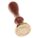 Initial Sealing Wax Stamp Wax Seal Wooden Handle Metal Head for Art Crafts Post Envelope