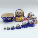10pcs Hand Painted Wooden Russian Nesting Doll Matryoshka Kids Xmas Gift