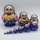 10pcs Hand Painted Wooden Russian Nesting Doll Matryoshka Kids Xmas Gift