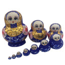 10pcs Hand Painted Wooden Russian Nesting Doll Matryoshka Kids Xmas Gift