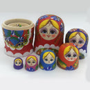 7PCS Hand Painted Wooden Strawberry Russian Nesting Dolls Matryoshka Gift