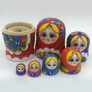 7PCS Hand Painted Wooden Strawberry Russian Nesting Dolls Matryoshka Gift