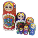 7PCS Hand Painted Wooden Strawberry Russian Nesting Dolls Matryoshka Gift