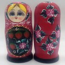 Set of 7pcs Wooden Hand Painted Strawberry Nesting Dolls Matryoshka Toys