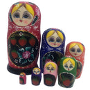Set of 7pcs Wooden Hand Painted Strawberry Nesting Dolls Matryoshka Toys