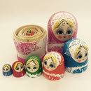 7PCS Hand Painted Wooden Russian Nesting Dolls Babushka Matryoshka Kids Xmas Gift