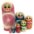 7PCS Hand Painted Wooden Russian Nesting Dolls Babushka Matryoshka Kids Xmas Gift