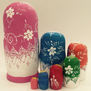7PCS Hand Painted Wooden Russian Nesting Dolls Babushka Matryoshka Kids Xmas Gift