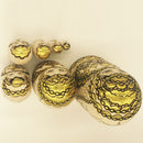 7PCS Gold Plated Wooden Russian Nesting Dolls Babushka Matryoshka Kids Xmas Gift