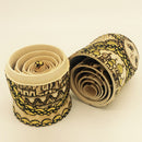 7PCS Gold Plated Wooden Russian Nesting Dolls Babushka Matryoshka Kids Xmas Gift