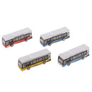 4pcs Painted Diecast Model Buses Cars Layout Train Diorama Scenery 1:100 HO