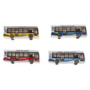 4pcs Painted Diecast Model Buses Cars Layout Train Diorama Scenery 1:100 HO