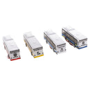 4pcs 1:100 Diecast Flaring Painted Model Buses Cars w/ Wires Layout HO OO