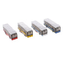 4pcs 1:100 Diecast Flaring Painted Model Buses Cars w/ Wires Layout HO OO