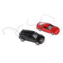 2pcs 1:43 Flaring Painted Model Cars w/ Wires Layout Train Diorama O Scale