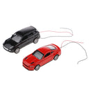 2pcs 1:43 Flaring Painted Model Cars w/ Wires Layout Train Diorama O Scale