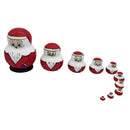 Set of 10pcs Wooden Charistmas Xmas Santa Claus Nesting Dolls Matryoshka Toy