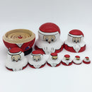Set of 10pcs Wooden Charistmas Xmas Santa Claus Nesting Dolls Matryoshka Toy